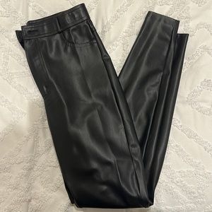 Zara leather skinny pants